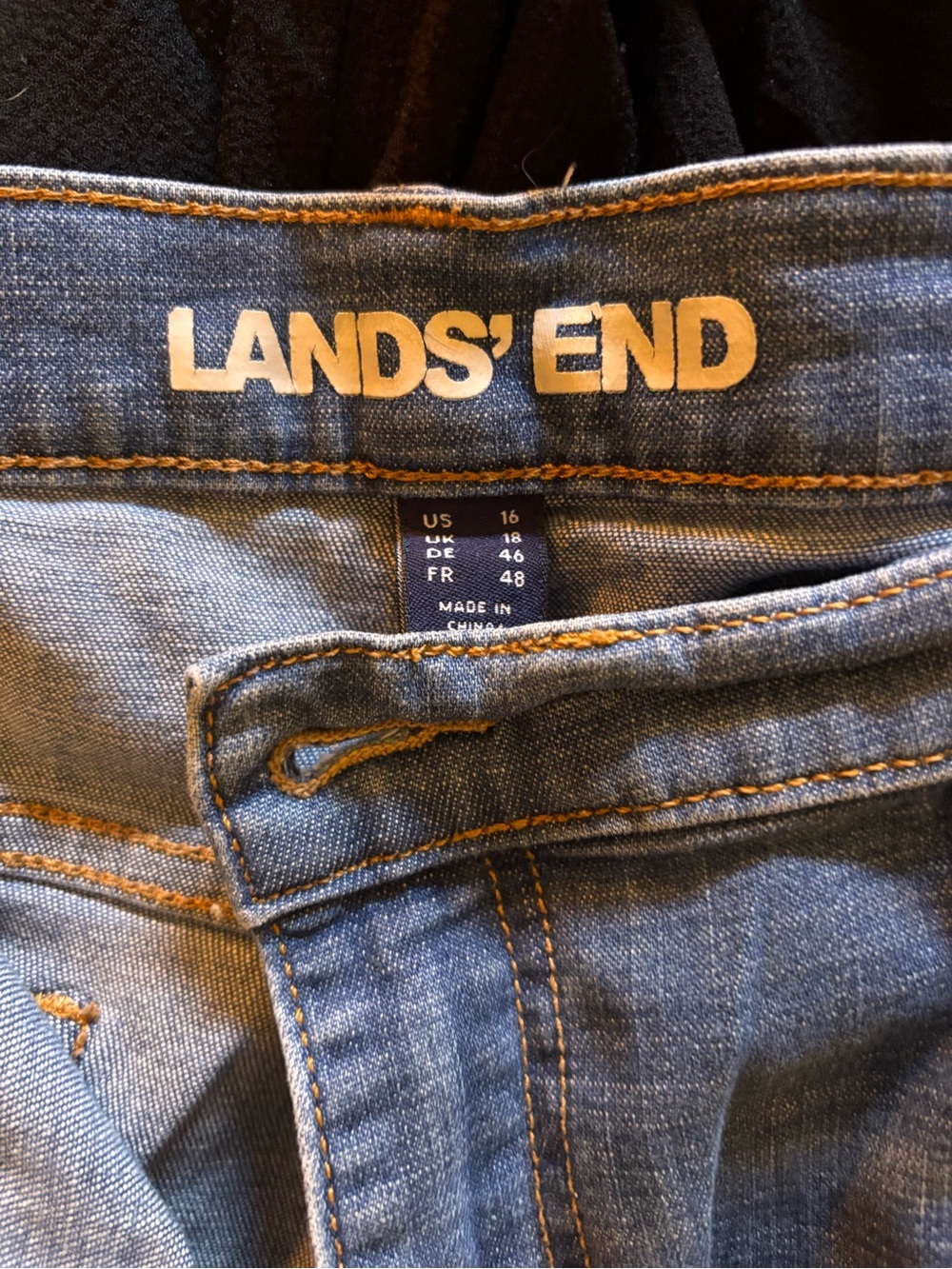 Lands' End Blue Denim Jeans